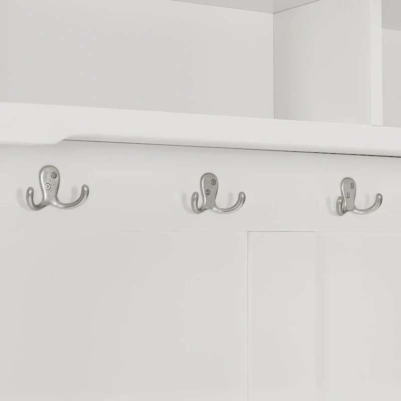 Campbell Classic White Wooden Hall Tree