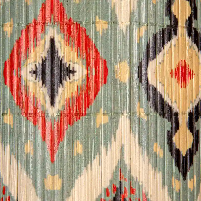 Ikat Elegance Bamboo Pendant Lamp