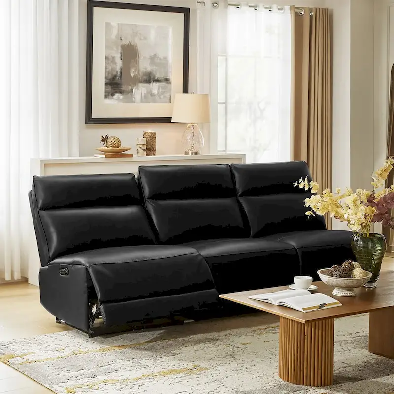 Valentin Modern Genuine LeatherPowerRecliningCornerSectional with USB and Type-C by HULALA HOME