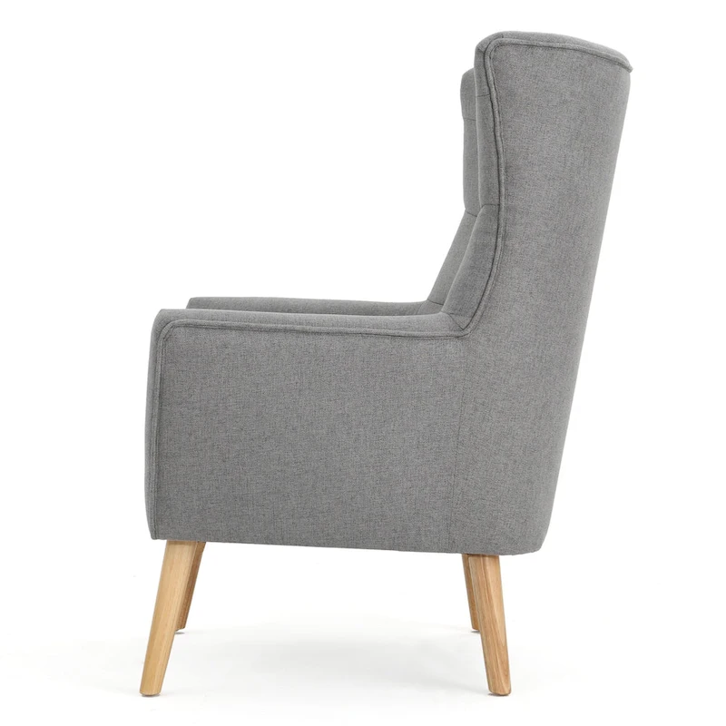 Grey 32.5 High Back Wingback Chair