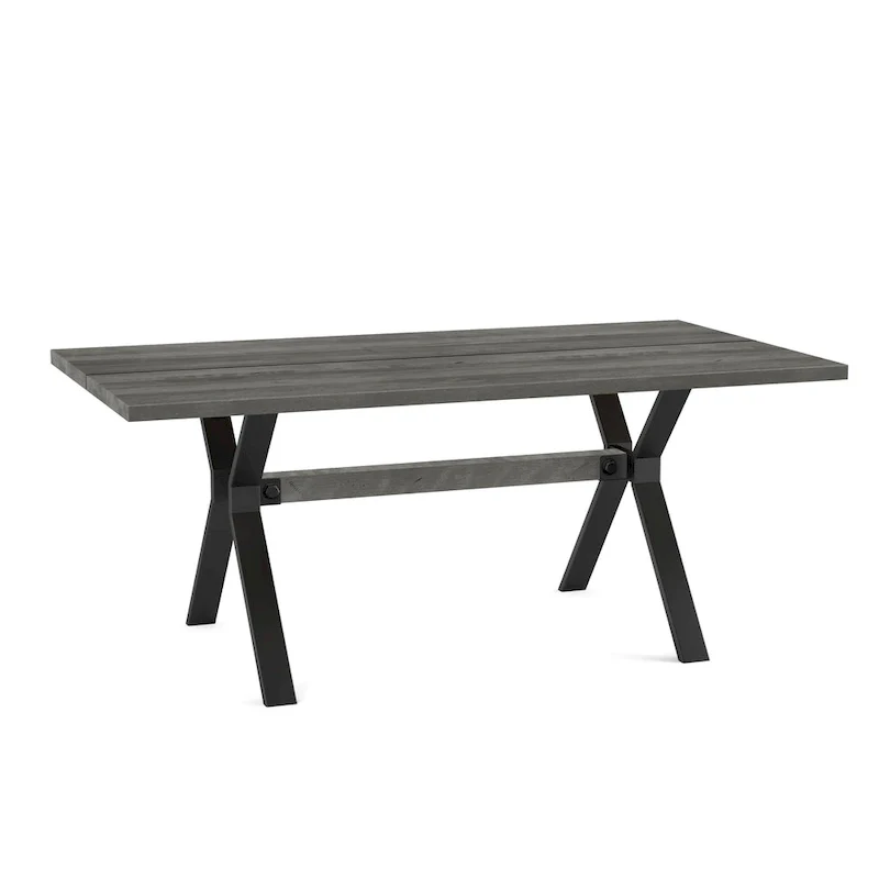 Amisco Leonie Wood Table and Snyder Chairs 7-Pieces Dining Set