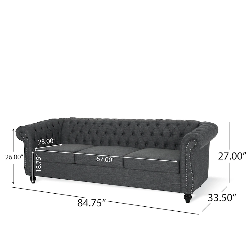 Parksley Tufted Chesterfield 3-seat Sofa by Christopher Knight Home