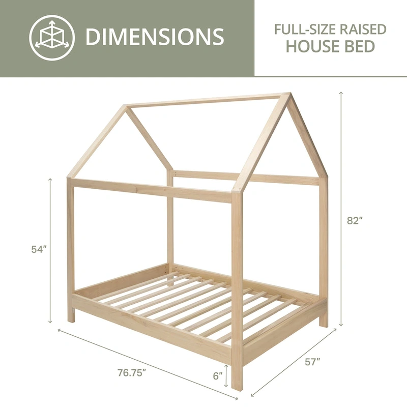 American Furniture Classics Model FULL SR Full Size House Bed with Raised Base
