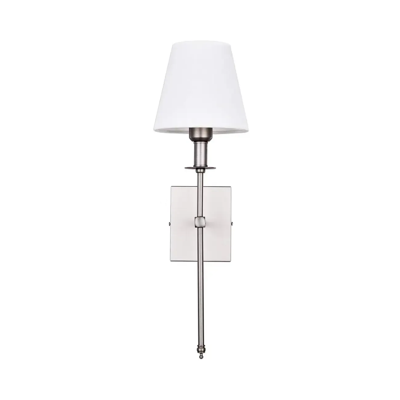 Modern Metal Fixture Fabric Shade Wall Sconce