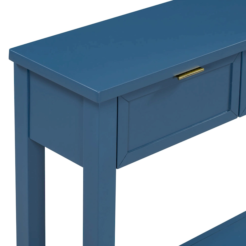 High-Quality Entryway Console Table with 4 Spacious Drawers & 1 Bottom Shelf
