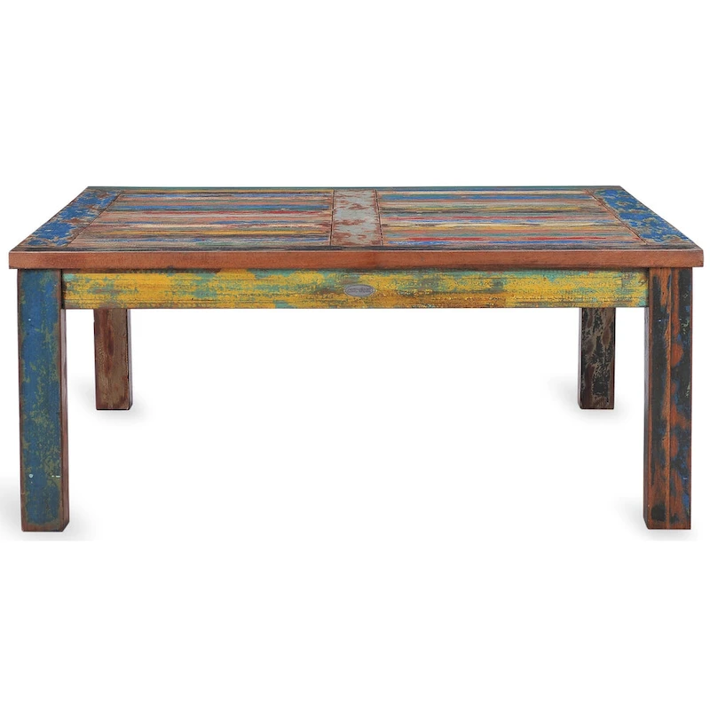 Chic Teak Square Coffee Table made from Recycled Teak Wood Boats