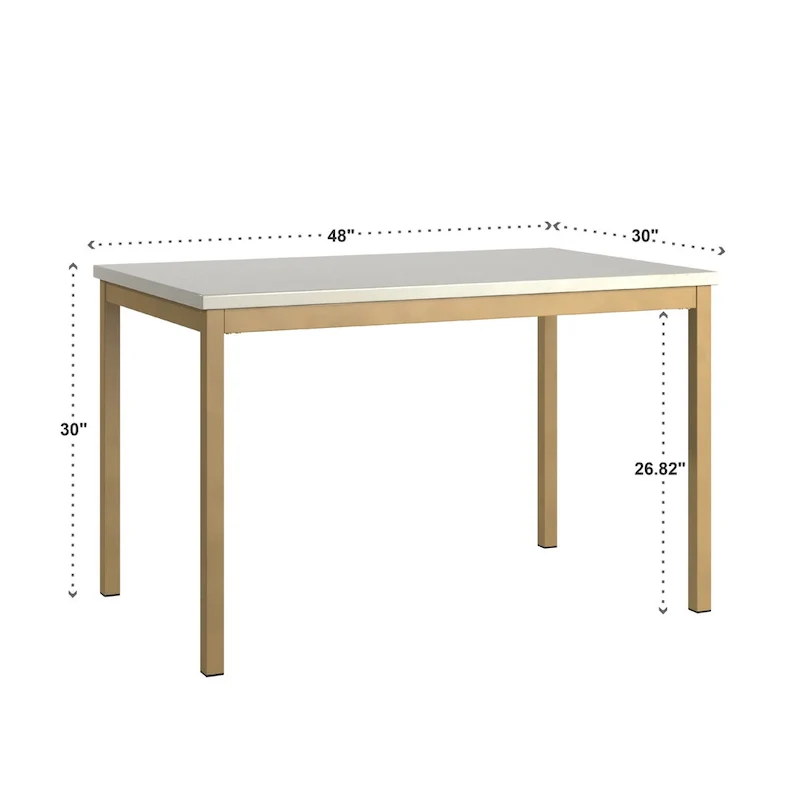 Darcy Gold with Faux Marble Top Dining Table by