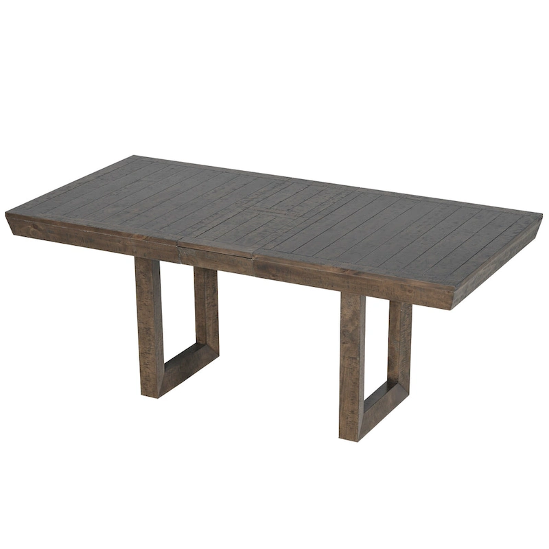 Traditional Style 7-piece Extendable Dining Table Set with Butterfly Leaf and 6 Upholstered Chairs