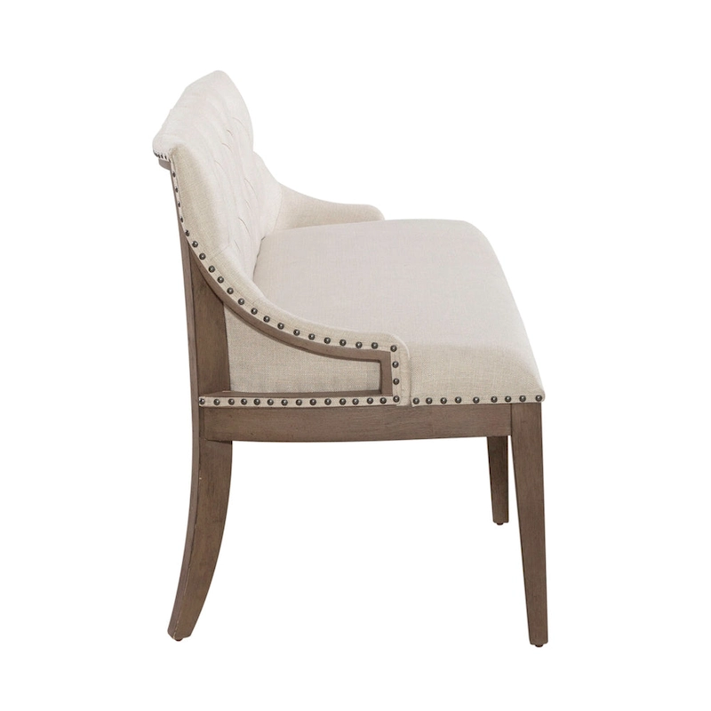 Americana Farmhouse Dusty Taupe Trestle Table Set with Dining Chairs Various Options