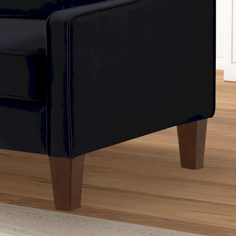 Modern Velvet Upholstered Accent Chair Single Sofa Armchair
