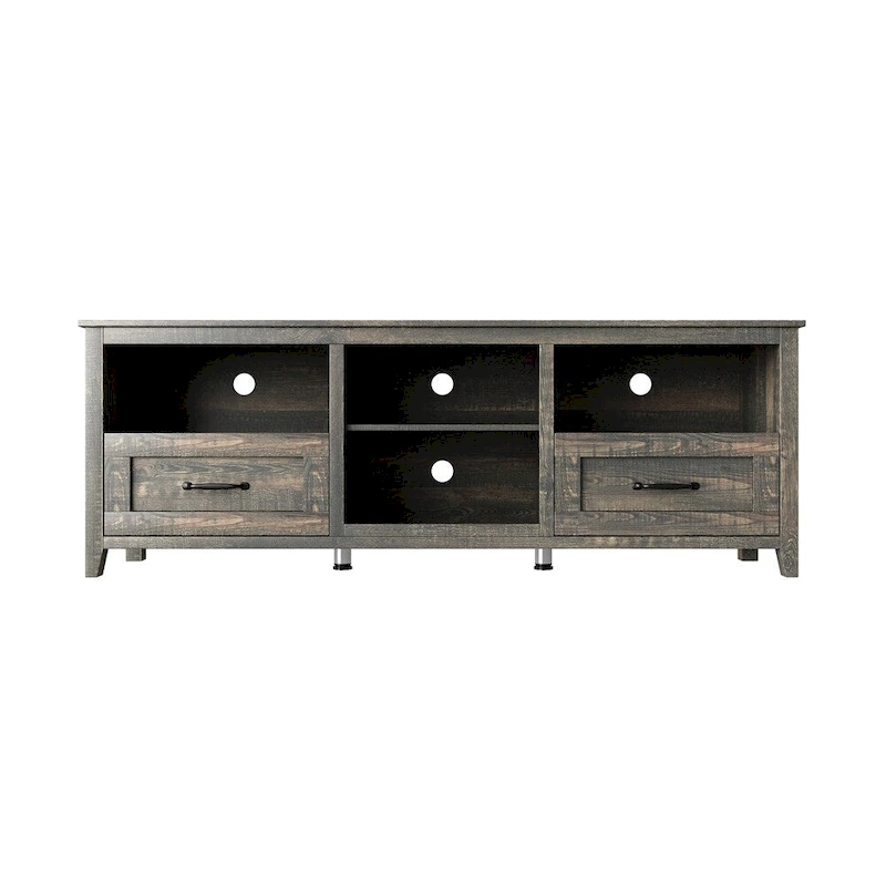 70 Inch Length TV Stand with 2 Drawers and 4 Storage Compartment