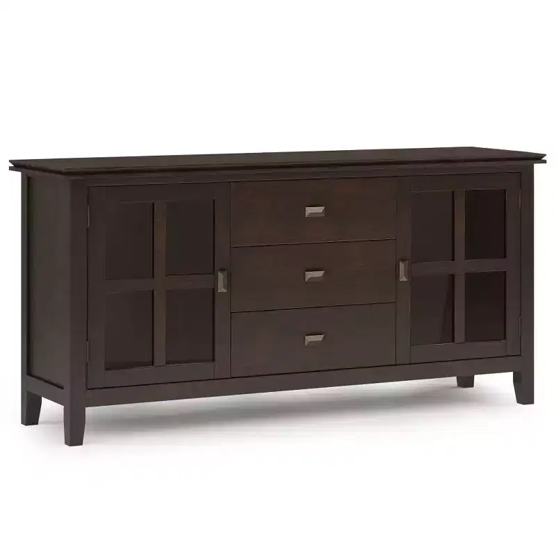 Large Stratford Sideboard Buffet Dark Chestnut Brown - WyndenHall