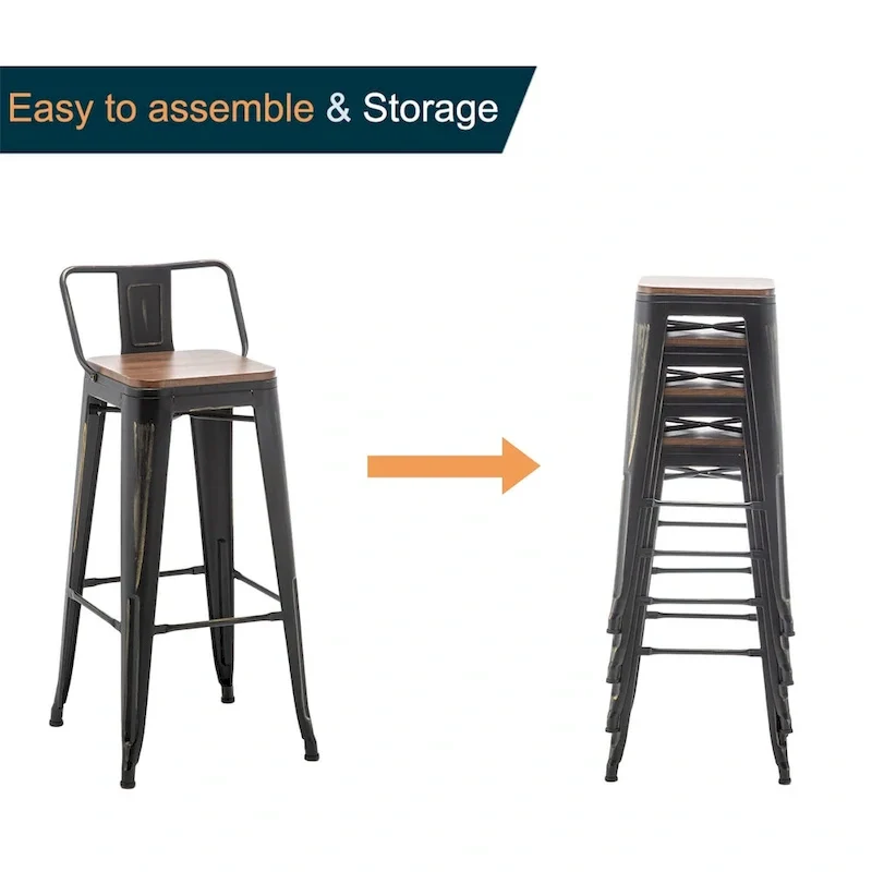 black counter stools ,bar stools with backs 24 26 inch