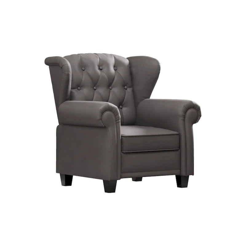Modern Tufted Push Back Armchair