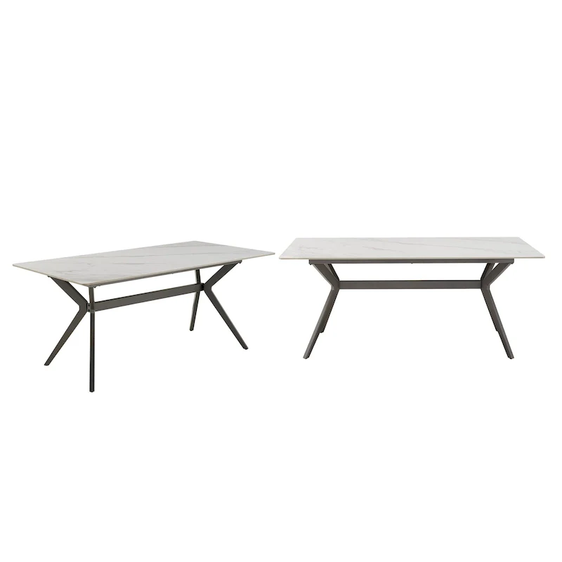 Vaduz 70 Iron Grey Metal Base 4-6 Person Dining Table