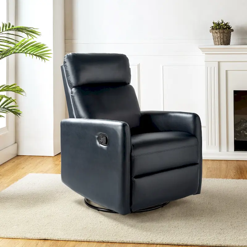 Lyle Manual Swivel Recliner with Metal Base