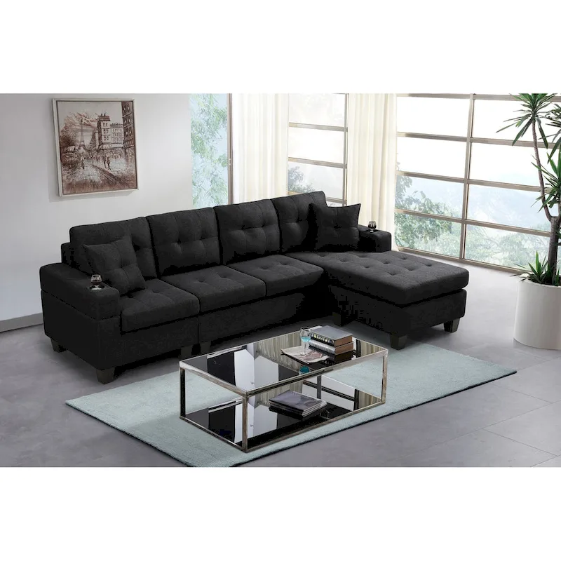 Modern Sectional Sofa with Reversible Chaise