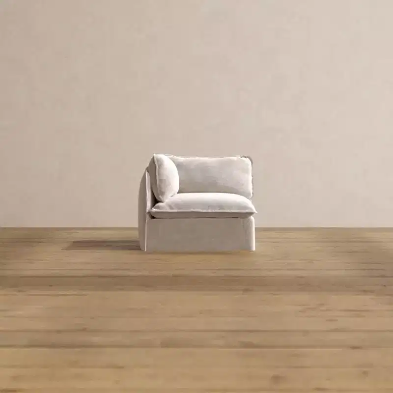 Upholstered Modular Left Arm Sectional Chair, Seats 1