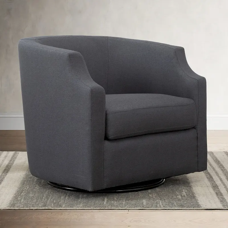 Swivel Glider Barrel Chair For Living Room
