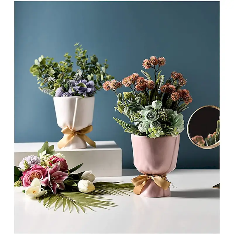 Flower Vase Ceramic Design for Home Decoration Living Room