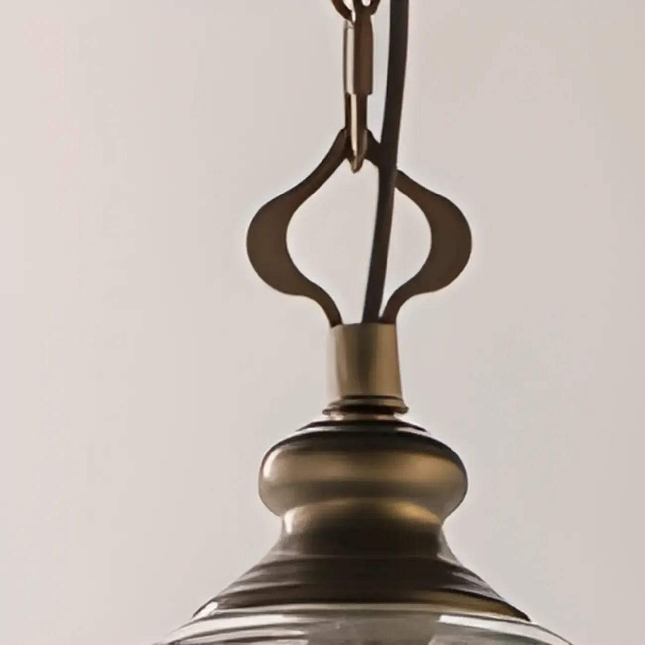 Mini Clear Bell Glass Shade Kitchen Pendant Light