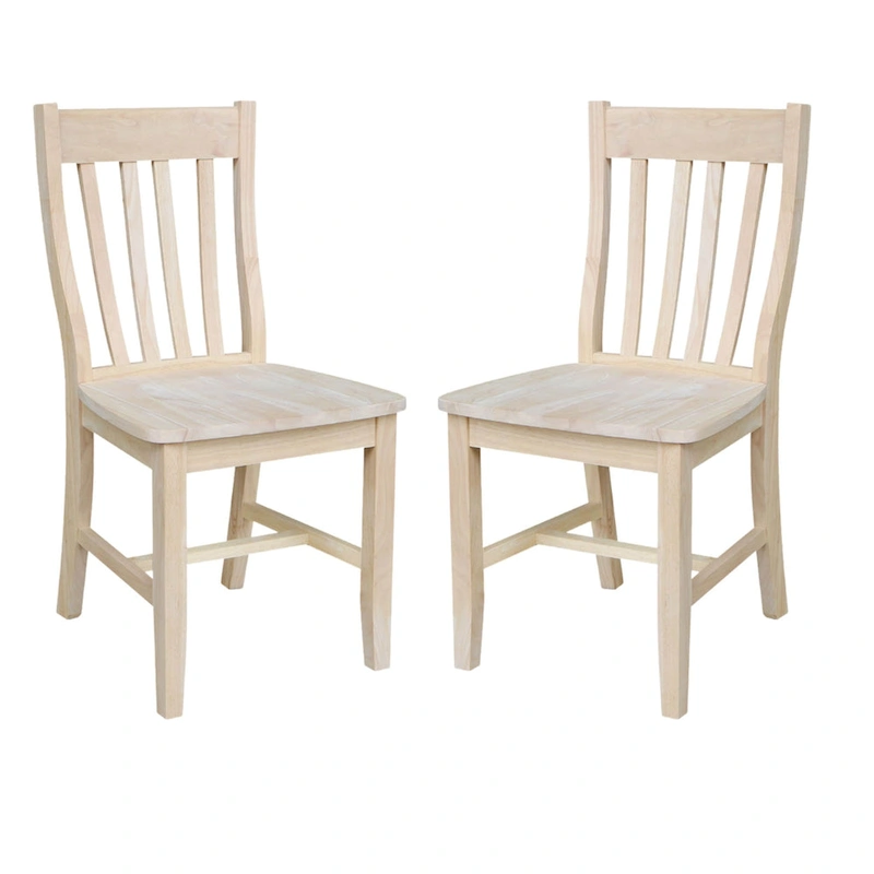 Copper Grove Quince Solid Wood Schoolhouse Chairs, Set of 2