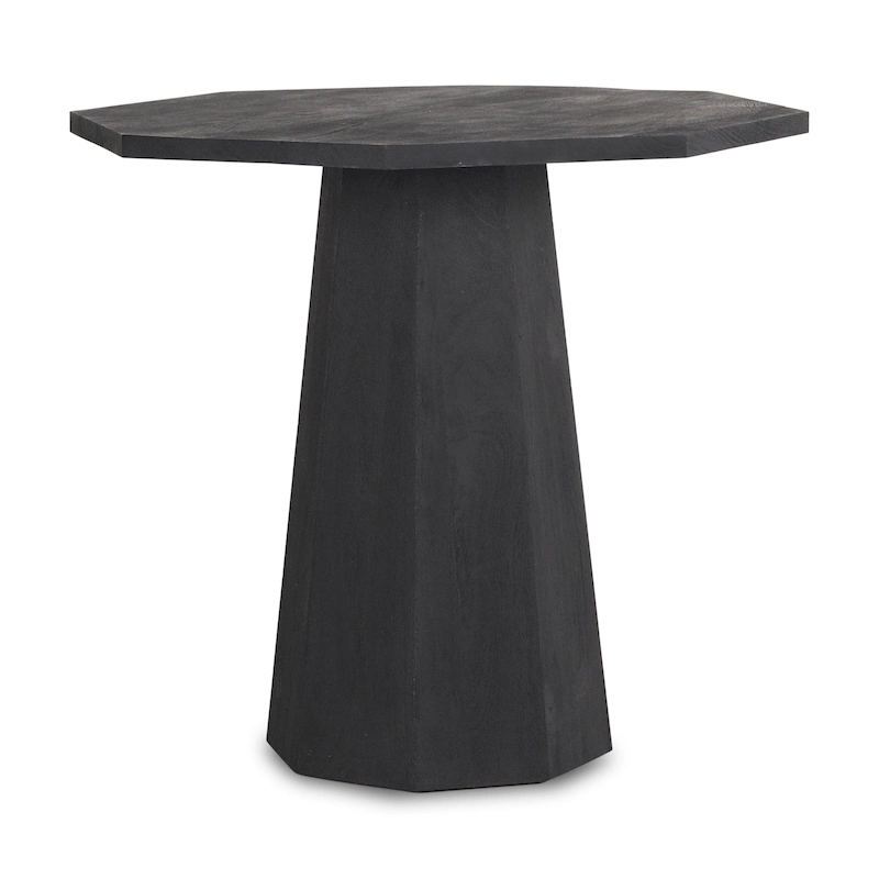 Maxine Dark Brown Solid Wood Hexagonal Foyer Table