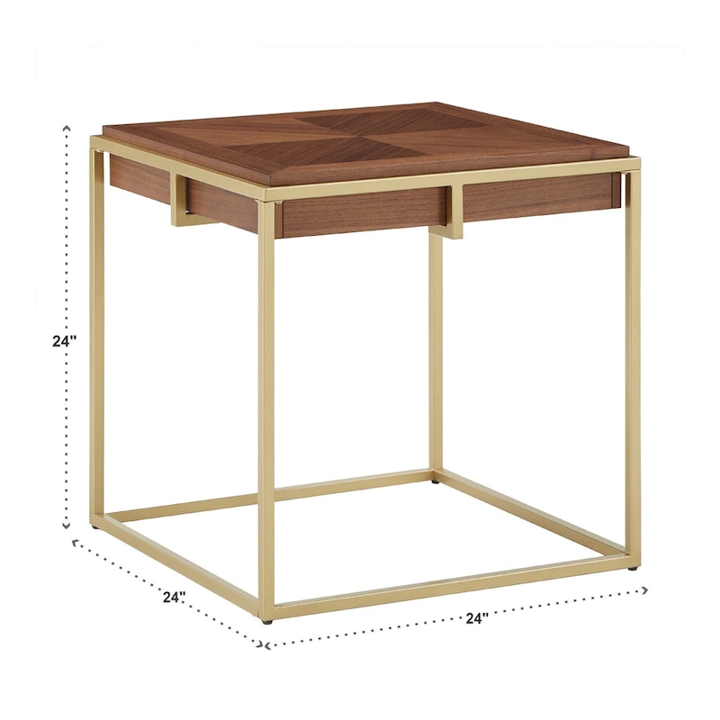 Cooke Square Table with Metal Base by iNSPIRE Q Modern