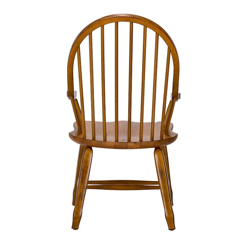 Rustic Oak Bow-back Armchair