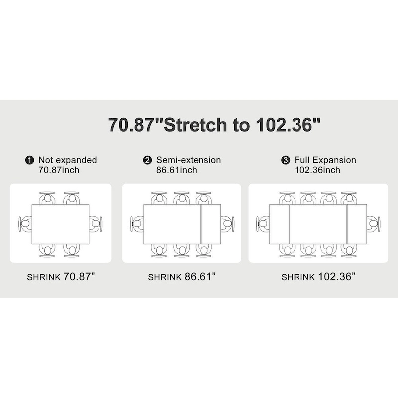 9 - Piece Extendable Sintered Stone Top Cross Legs Dining Set With 8 Fabric Chair