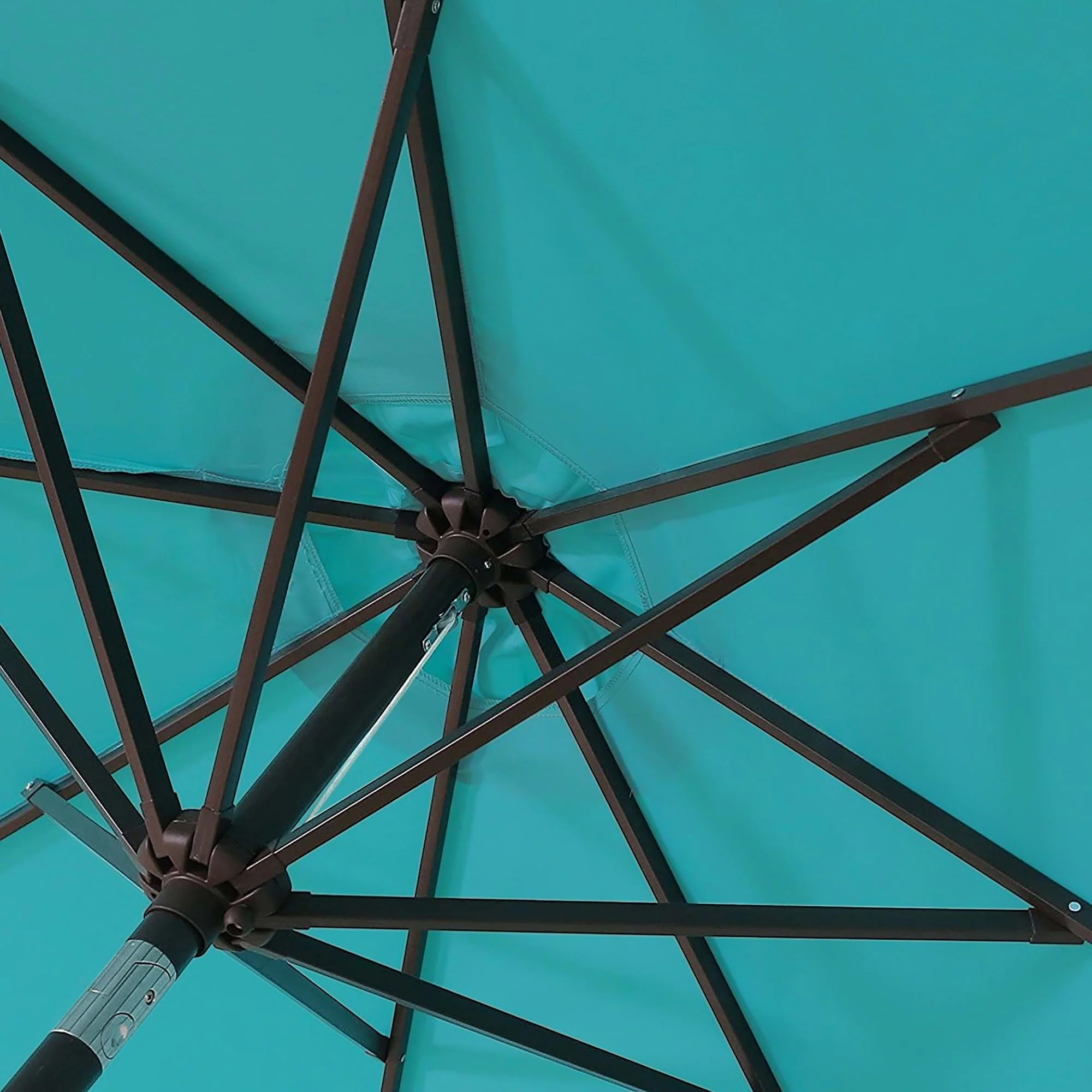 Lopes 9-foot Patio Umbrella with Bronze Finish Base Weight Stand Included