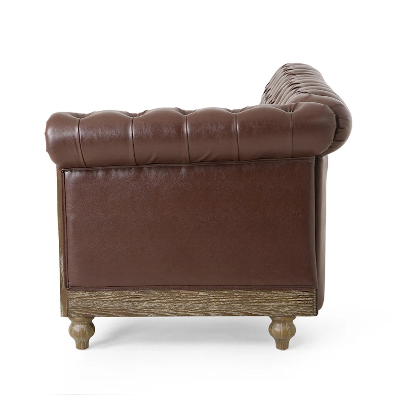 Castalia Chesterfield Tufted 7-seat Sectional Sofa by Christopher Knight Home - 114.00 L x 70.00 W x 31.50 H