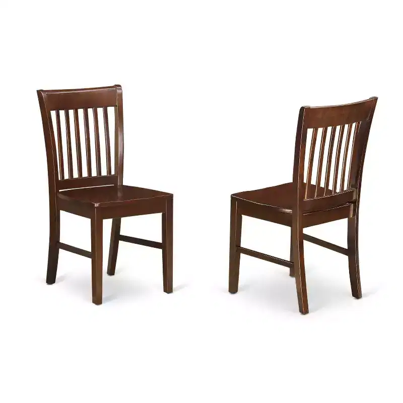 5-Piece Mahogany Finish Solid Wood Top - Dining Room Set - Seats 4