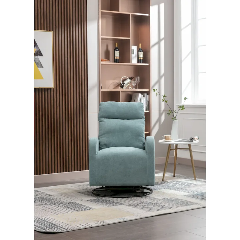 Upholstered Swivel Glider Rocking Chair