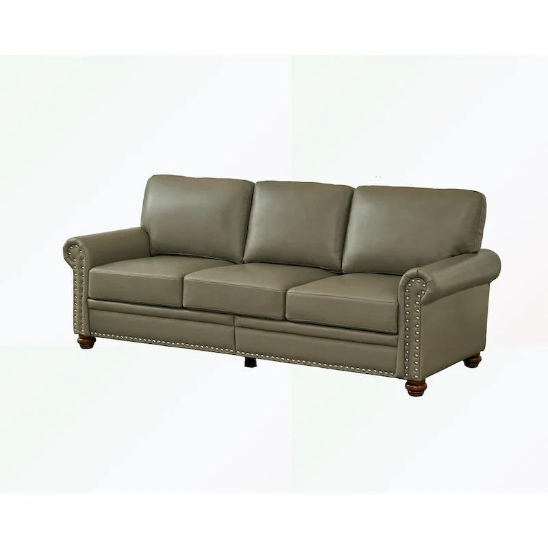 3 Seat Sofa with Rubber wood Legs and Nails finish