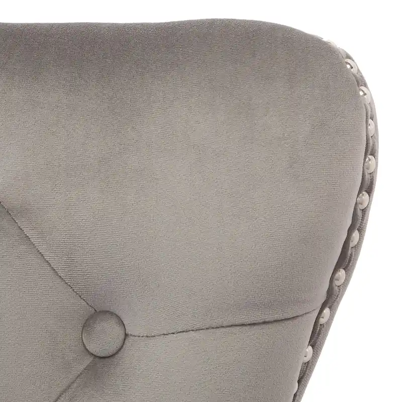 Grandview Tufted Wingback Dining Chair (Set of 4) with Nailhead and Ring Pulls