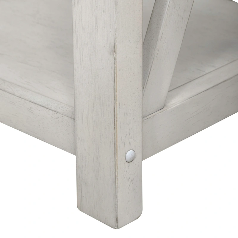 Laurel Bluff Antique White End Table