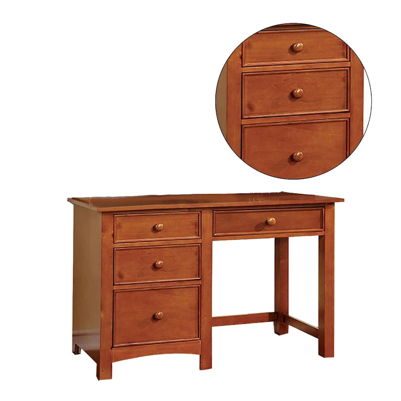 Wooden Desk with Four Drawers
