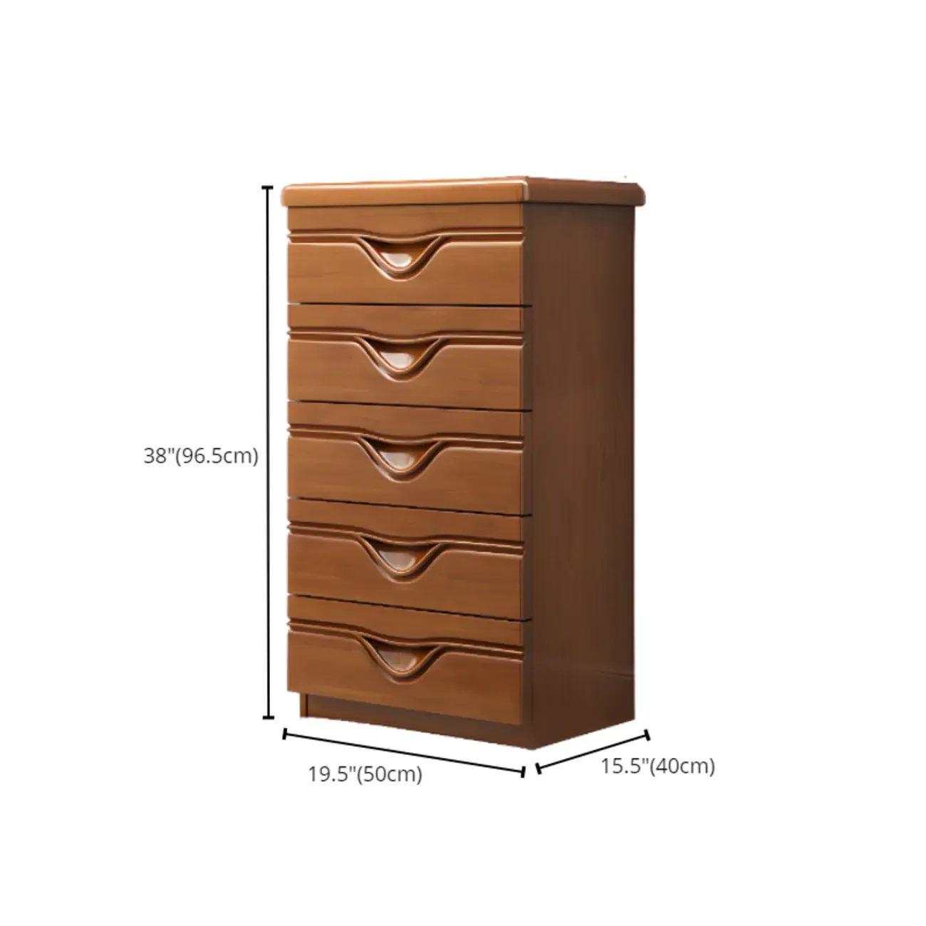 Classic Rubberwood Double Dresser with 9-Drawers