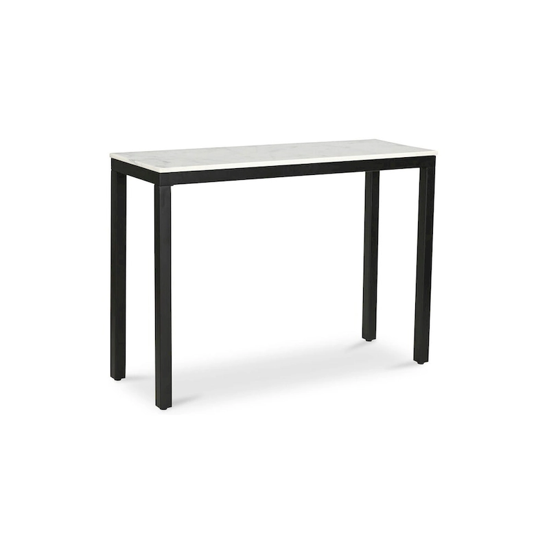 Aurelle Home Pariso Modern White Marble-Top Console Table - 42 W x 30 H x 14 D