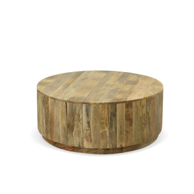 Carolina Living Tamia 42 Round Wooden Coffee Table - Elm
