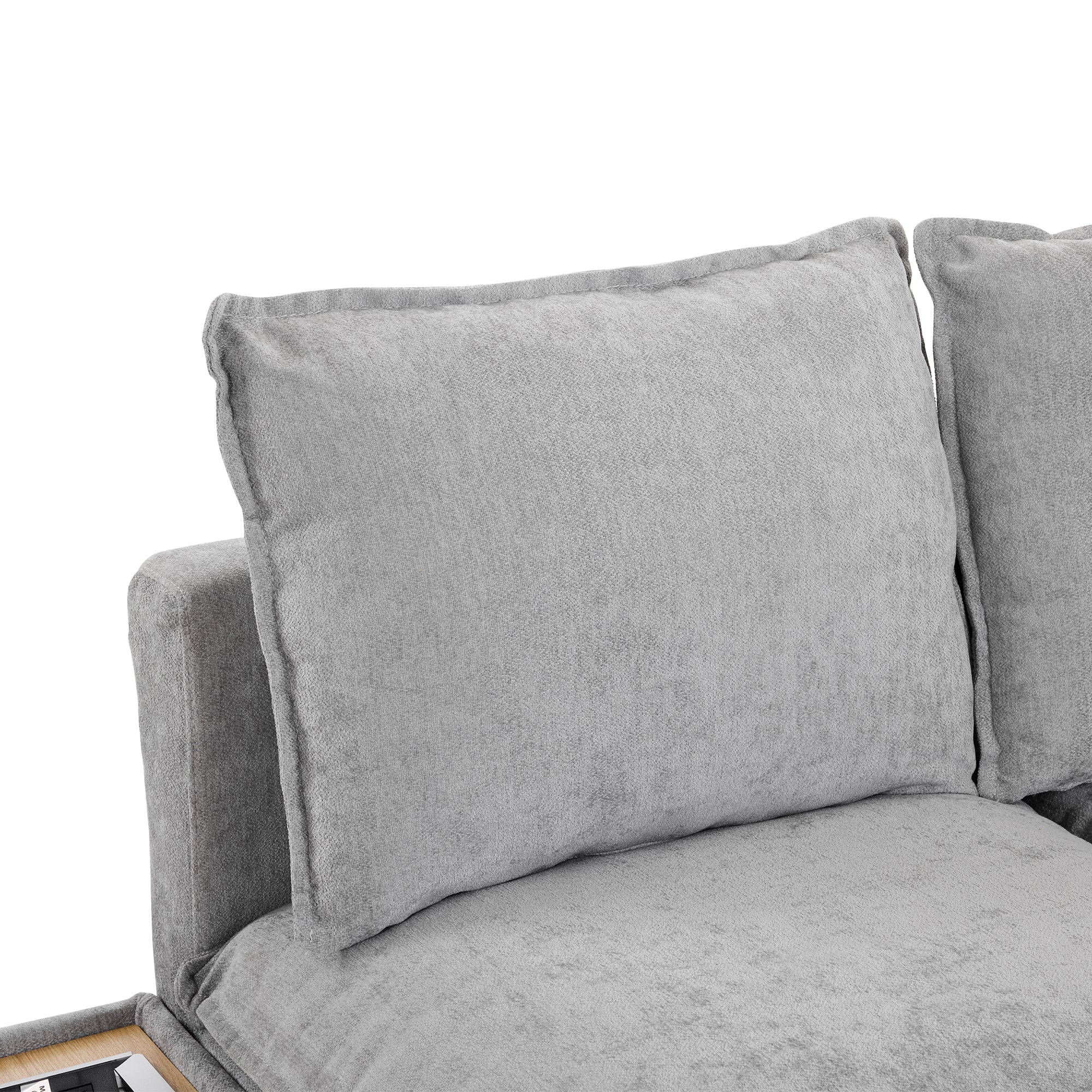 Walker Edison | Cloud Chenille Modular Sectional Sofa with Coffee Table