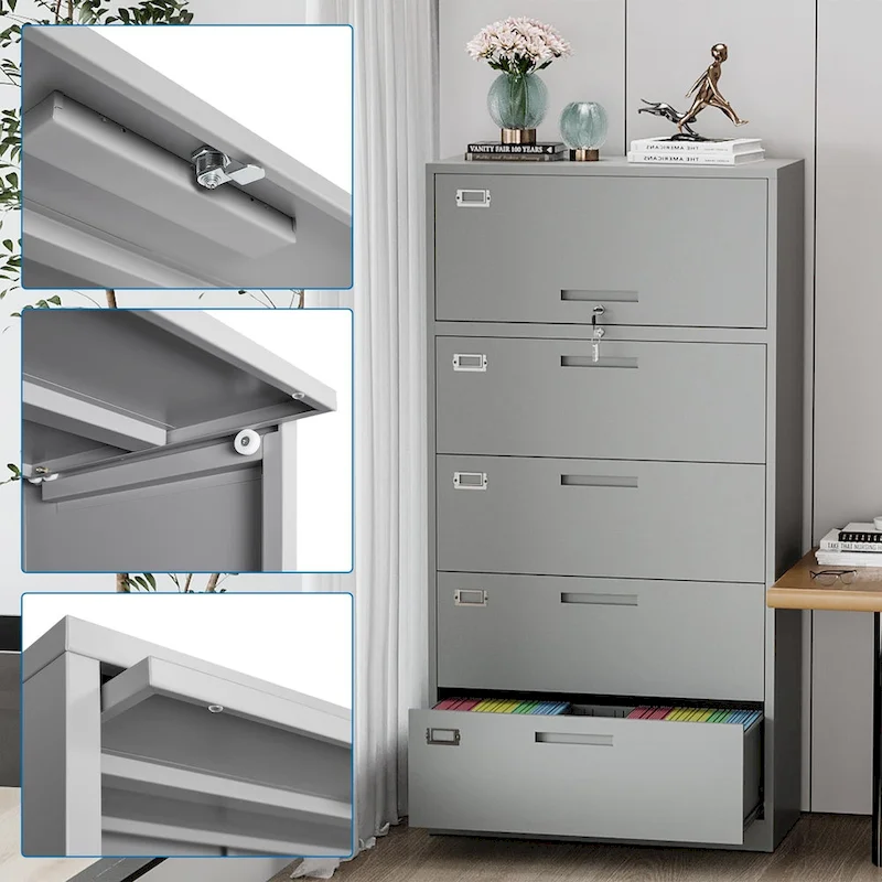 Steel Lateral File Cabinet with Lock