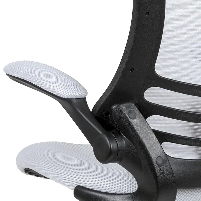Mid-Back Ergonomic Drafting Chair with Adjustable Foot Ring and Flip-Up Arms