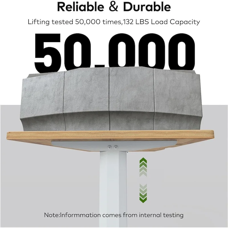 FEZIBO Height Adjustable Electric Standing Desk, Stand up Table, Sit Stand Home Office Desk with Splice Board