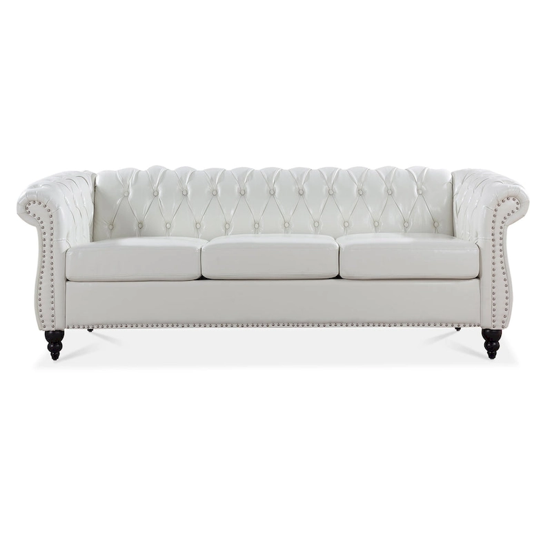 84 Chesterfield Rolled Arm 3 Seater Sofa