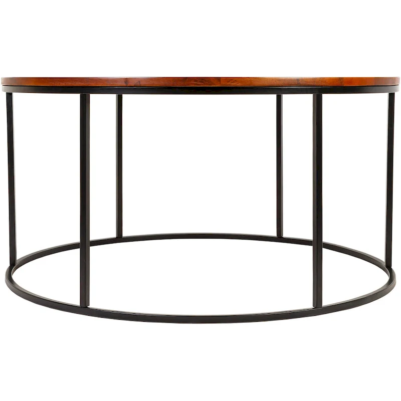 Modern Round Mixed Material Coffee Table
