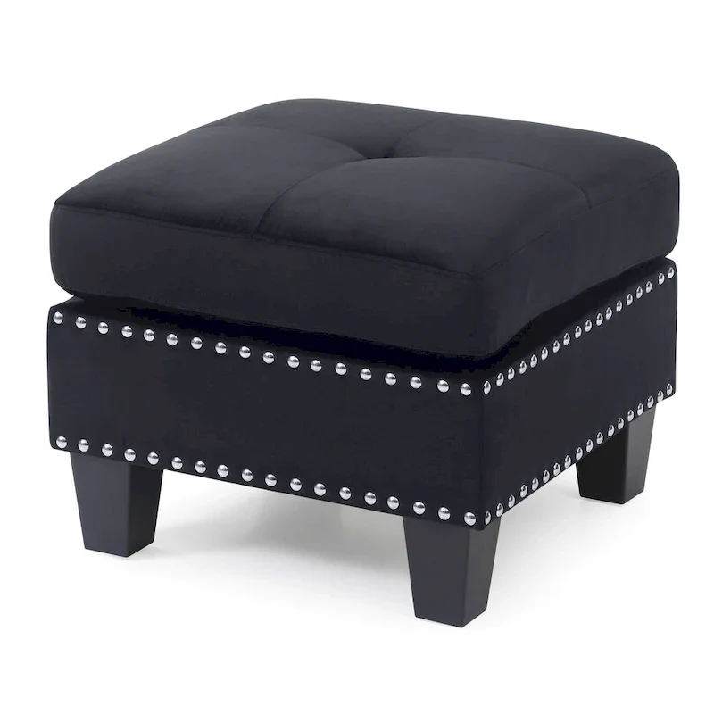 Copper Grove Meharrize Tufted Velvet Ottoman