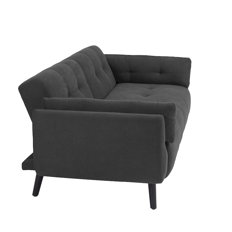 Modern Adjustable Backrest Convertible Futon Sleeper Couch