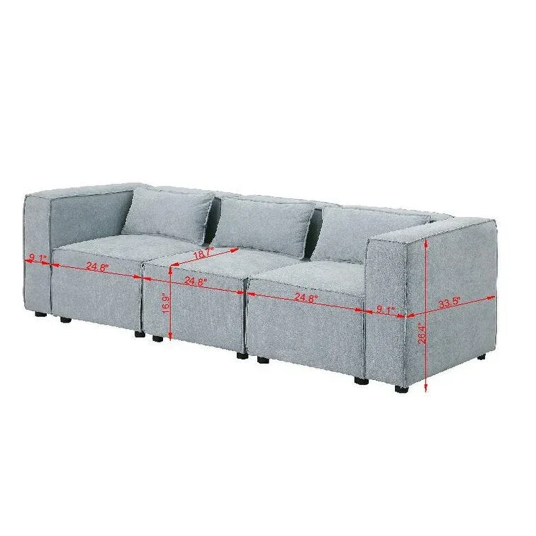 Free Combination Chenille Upholstered Modular Sectional Sofa